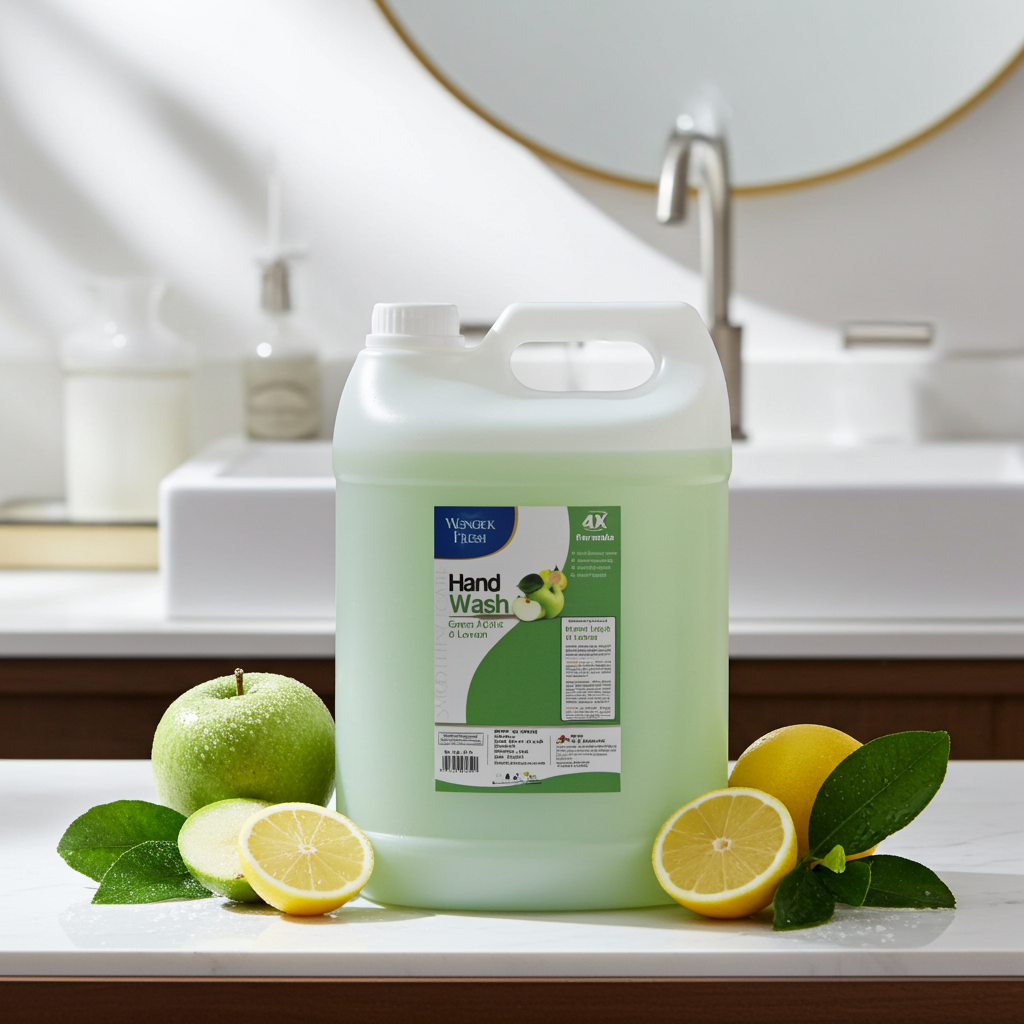 Wonder Fresh Green Apple & Lemon Handwash 5 ltr | Deep Cleansing, Kills Germs & Moisturises Hands