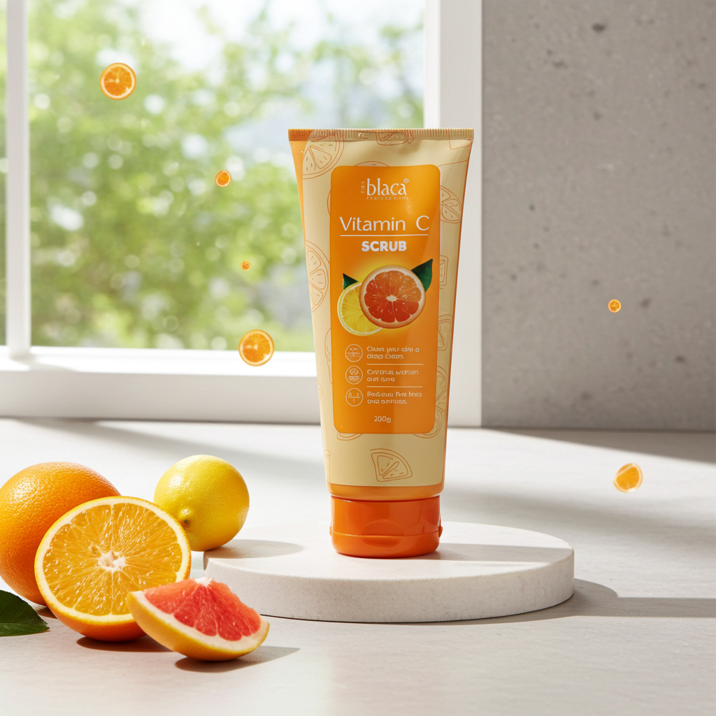Blaca Vitamin C Scrub 200g for Glowing Skin | Brightens Complexion, Removes Tan & Exfoliates Deeply