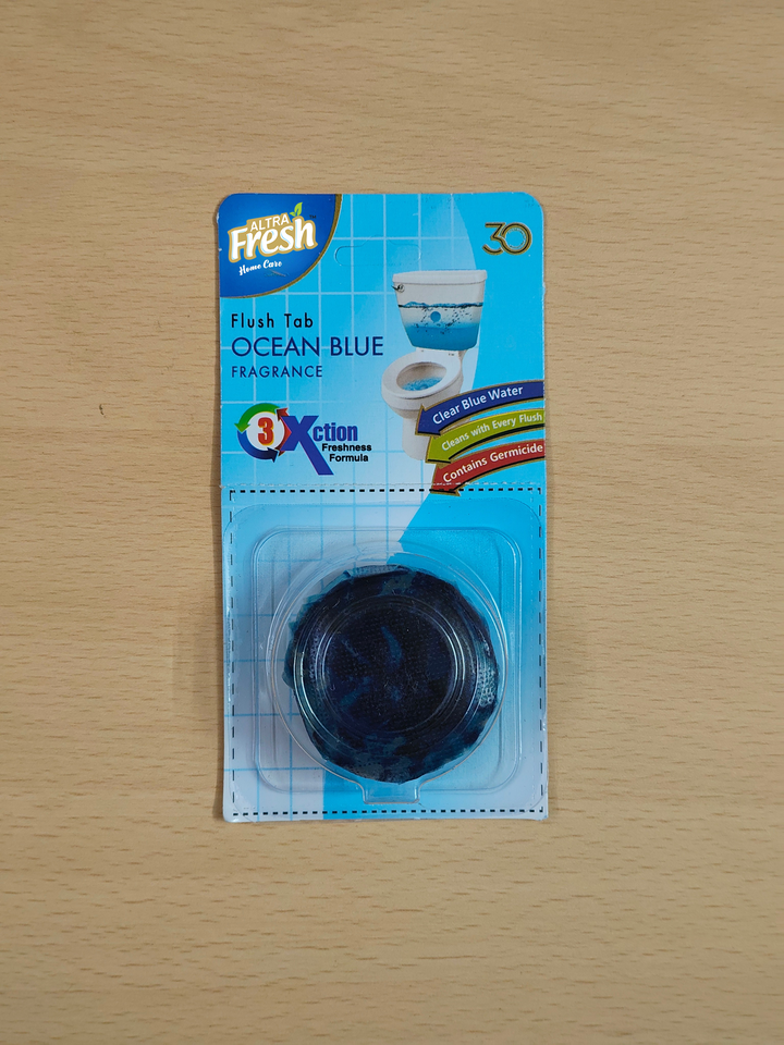 Altra Fresh Flush Tab Ocean Blue 50 gm | Cleans, Deodorises & Keeps Toilet Fresh with Every Flush
