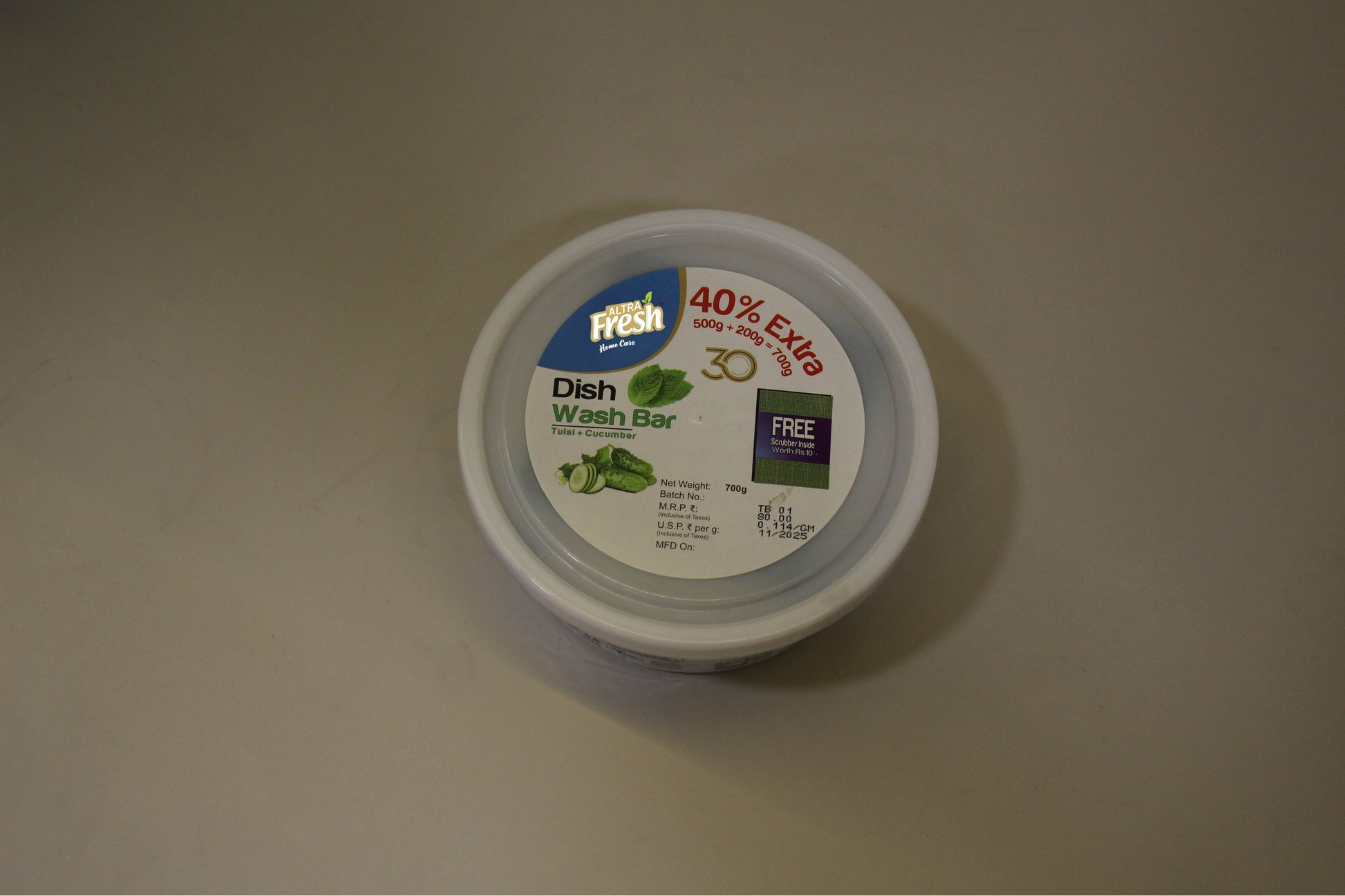 Altra Fresh Dish Wash Bar Tulsi + Cucumber 700 gm