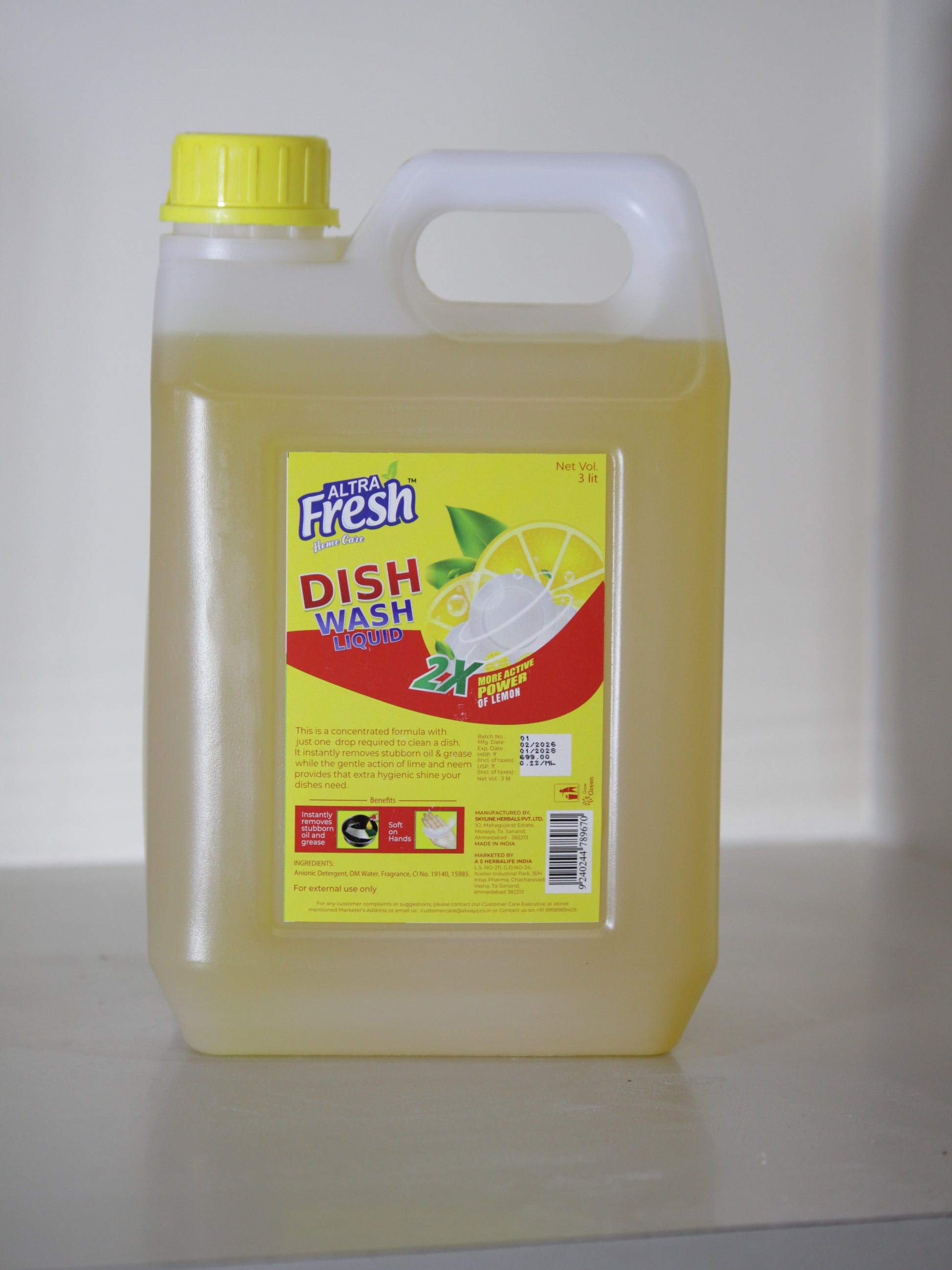 Altra Fresh Dish Wash Liquid 3ltr