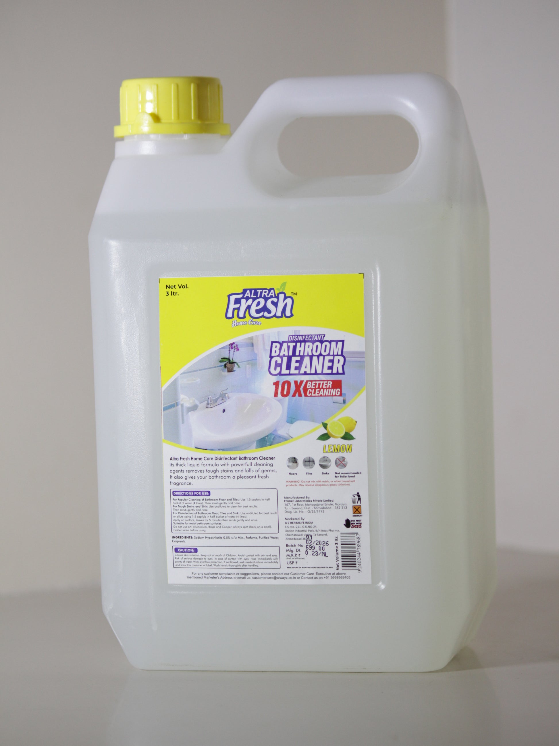 Altra Fresh Disinfectant Bathroom Cleaner 3ltr