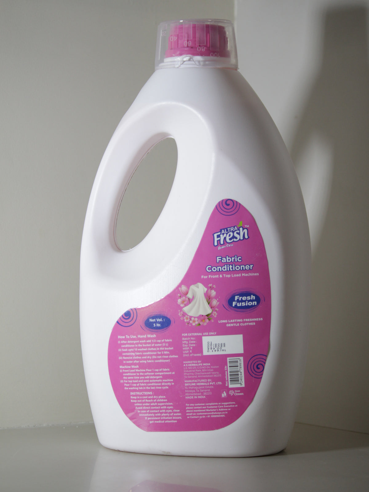 Altra Fresh Fabric Conditioner 5 ltr | Softens Clothes, Reduces Wrinkles & Leaves a Long-Lasting Fresh Fragrance