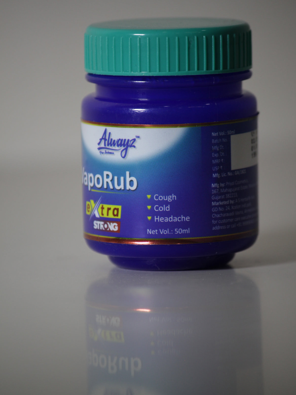 Alwayz VapoRub Extra Strong 50ml | Fast Relief from Cold, Cough, Headache & Blocked Nose
