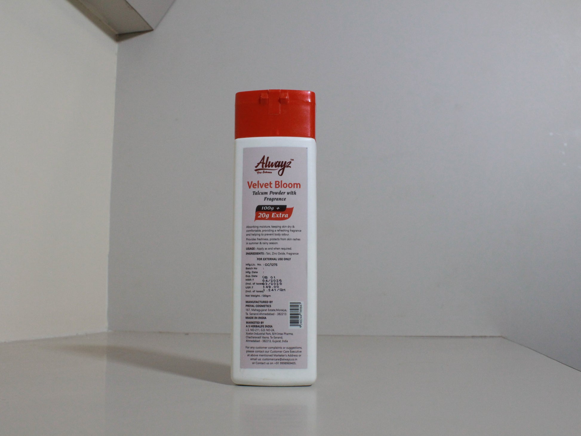 Alwayz Fragrance Body Talc 120 gm - Velvet Bloom