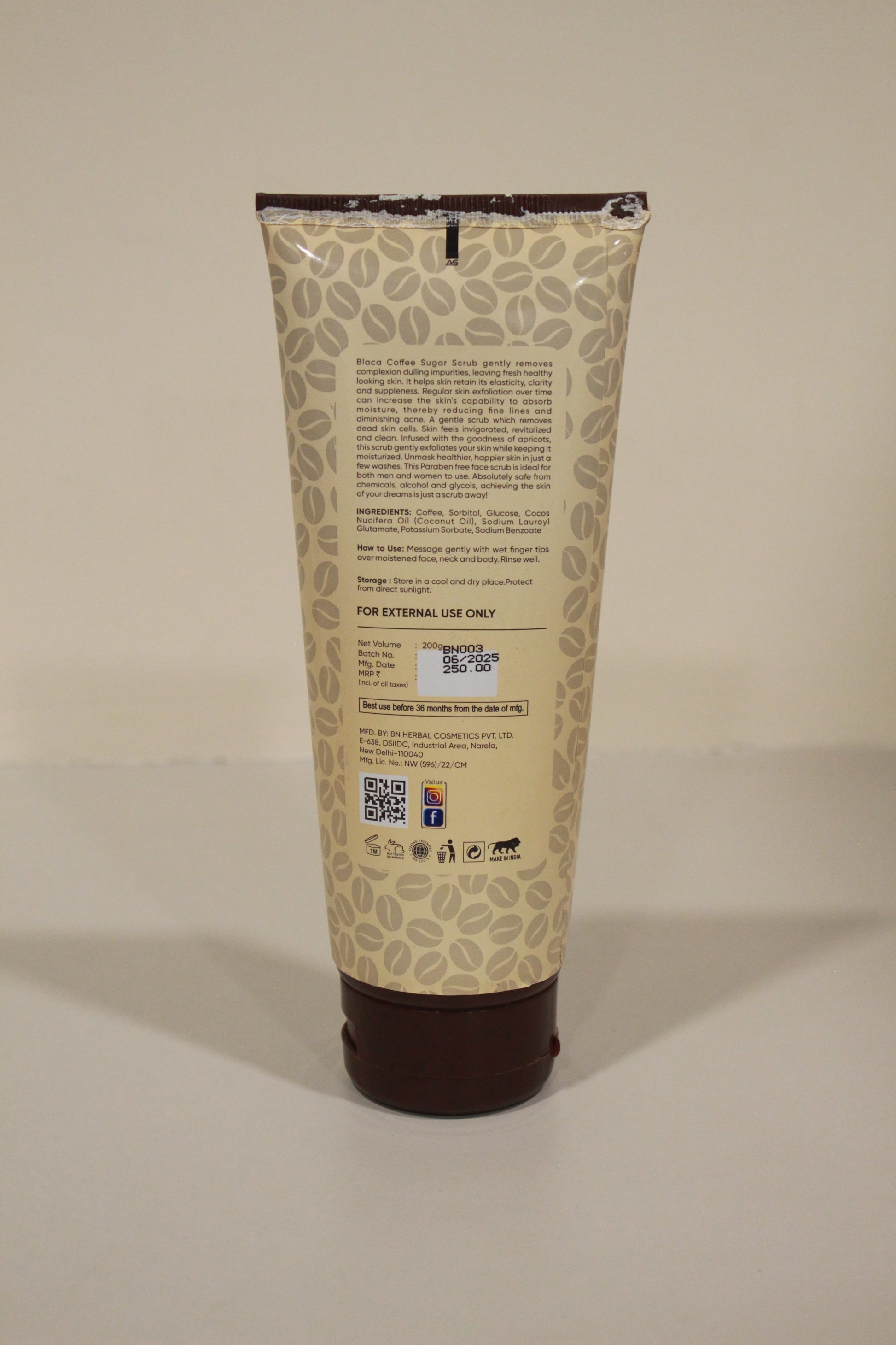 Blaca Coffee Sugar Scrub 200g