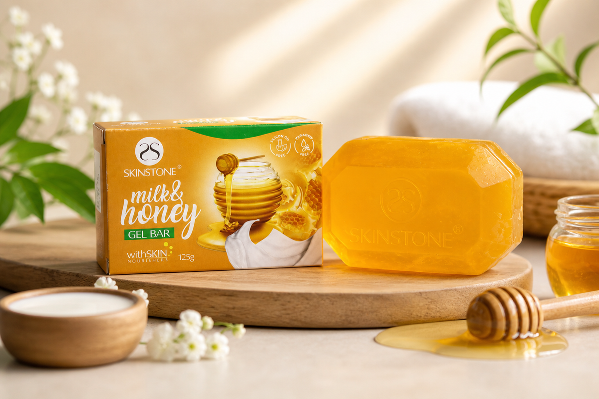 Skinstone Gel Bar 125gm - Milk & Honey