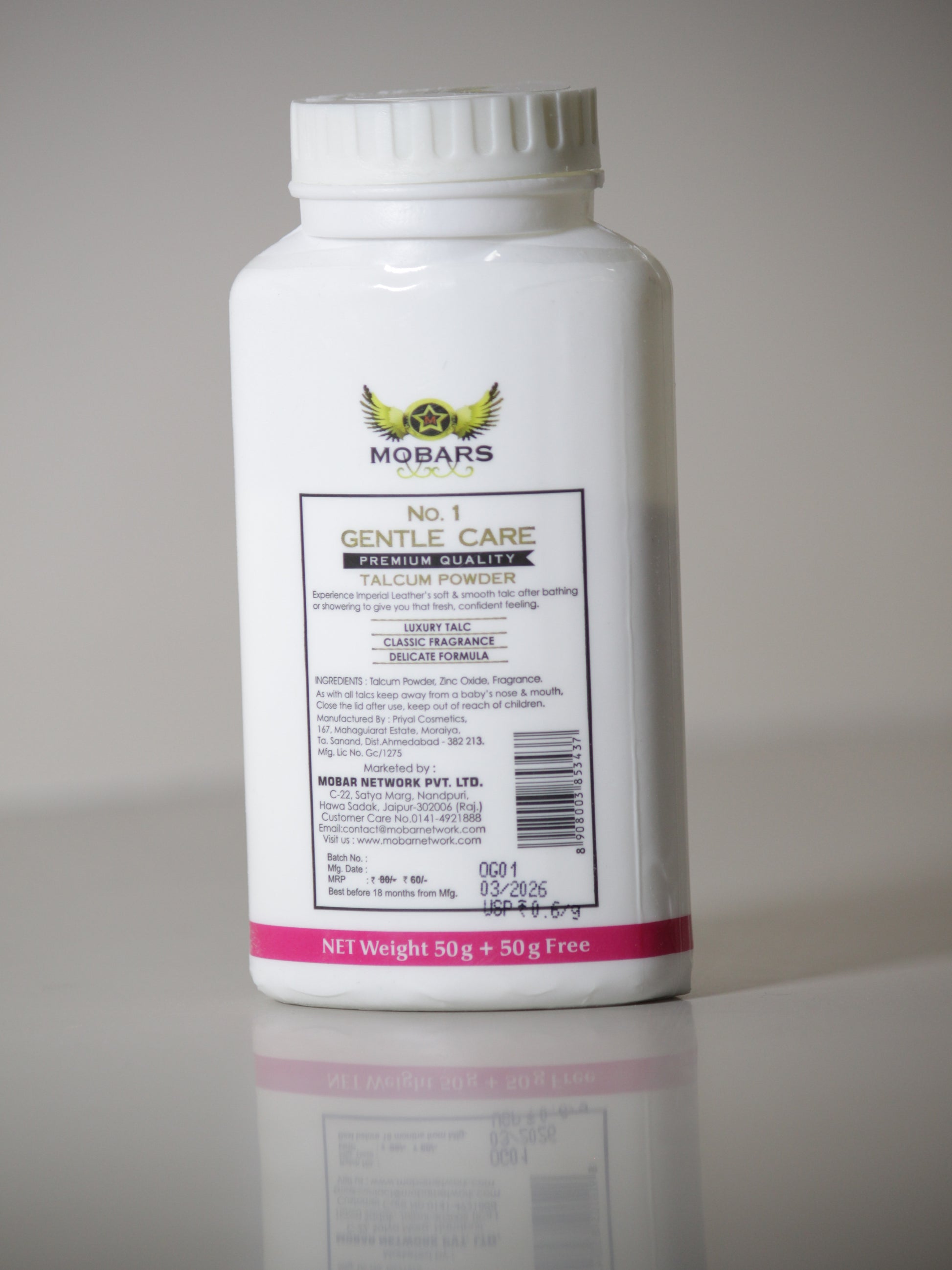 Mobars Talcum Powder - Original 100gm