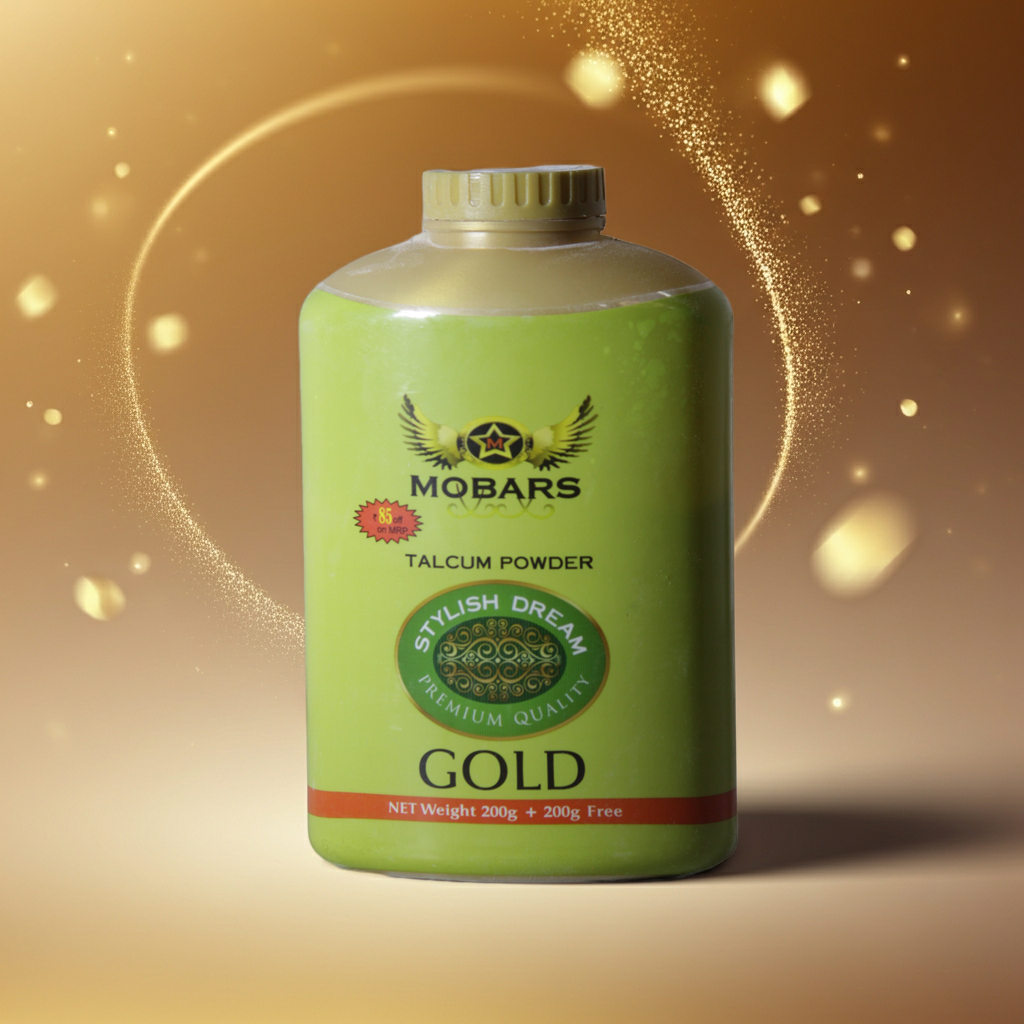 Mobars Talcum Powder - Gold 400gm