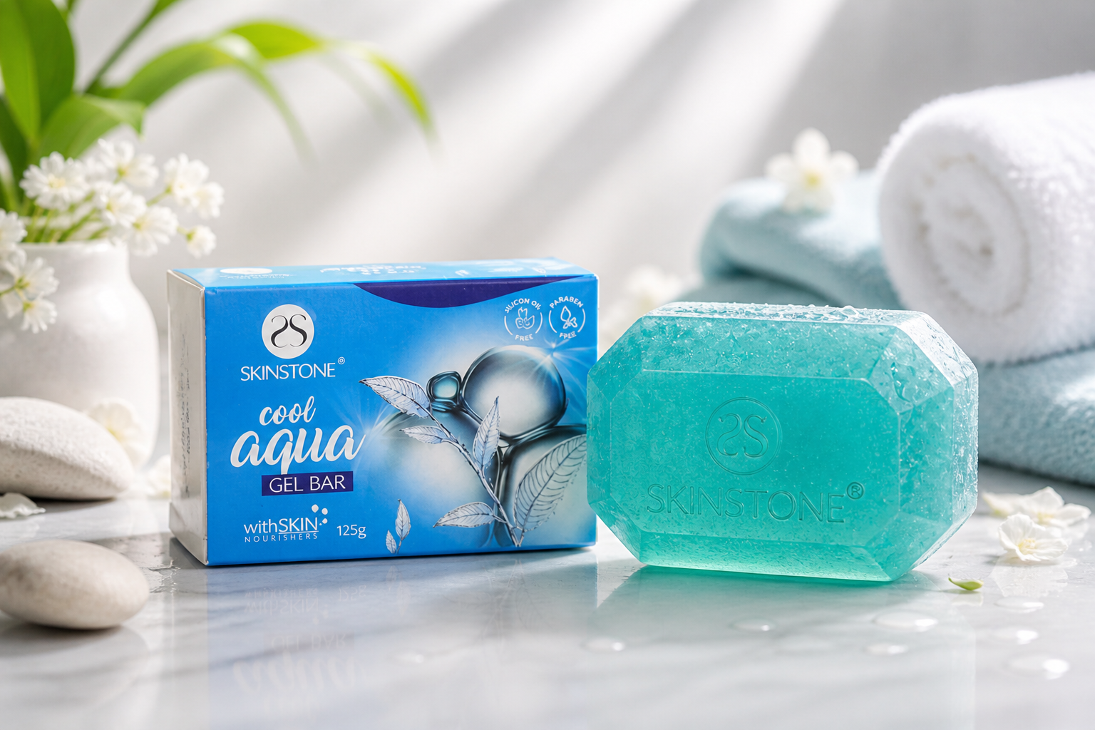 Skinstone Gel Bar 125gm - Cool Aqua
