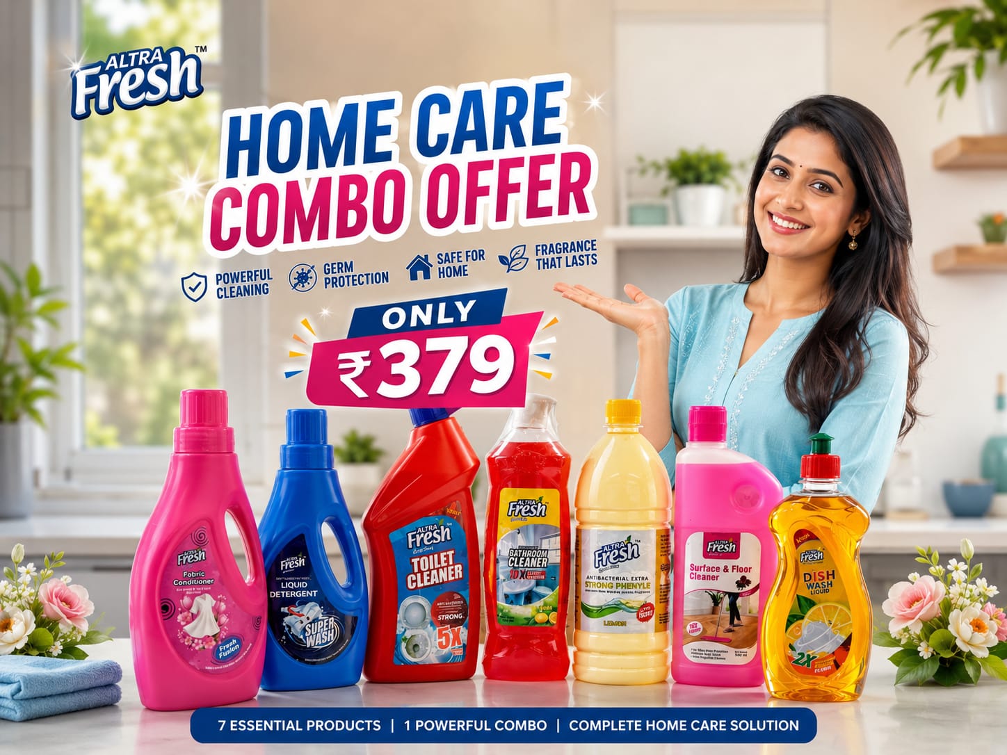 Altra Fresh Home Care Combo Offer with 7 essential cleaning products