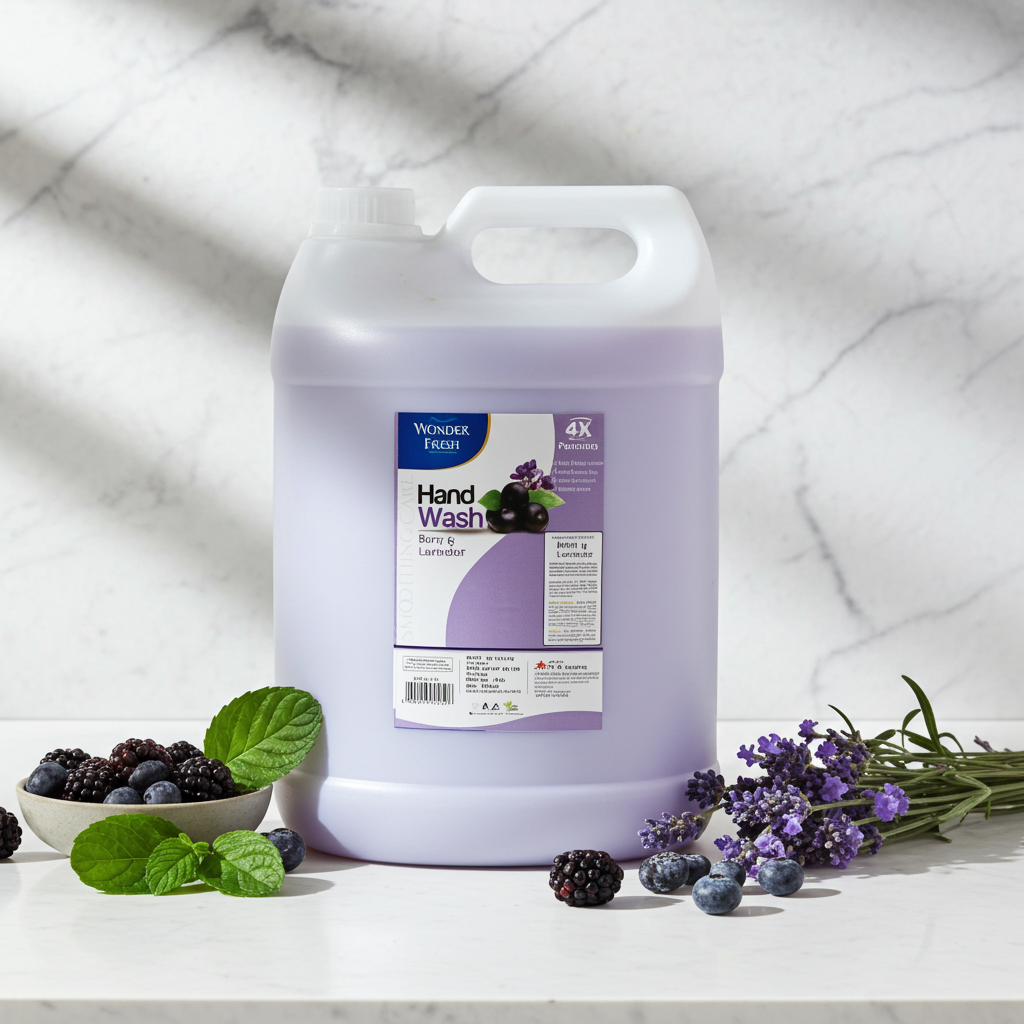 Wonder Fresh Berry & Lavender Handwash 5 ltr | Deep Cleansing, Kills Germs & Moisturises Hands