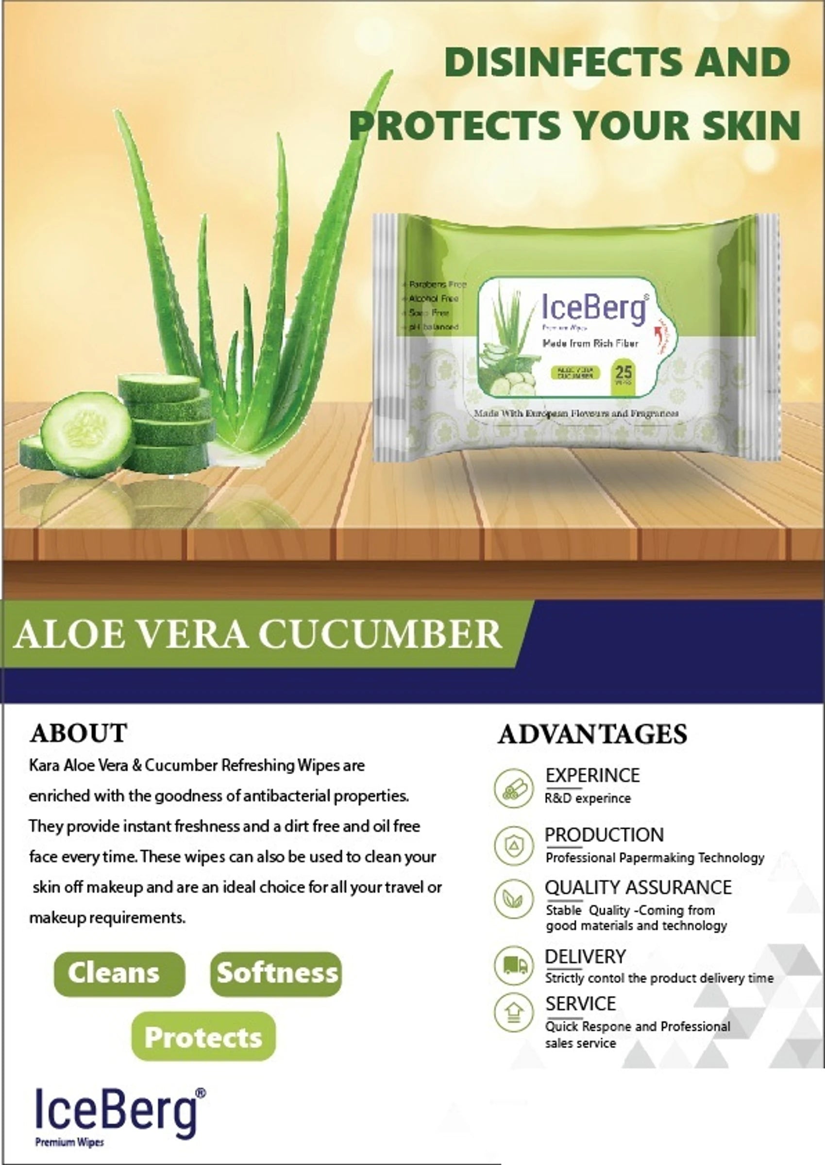 IceBerg Premium Vipes - Aloevera Cucumber