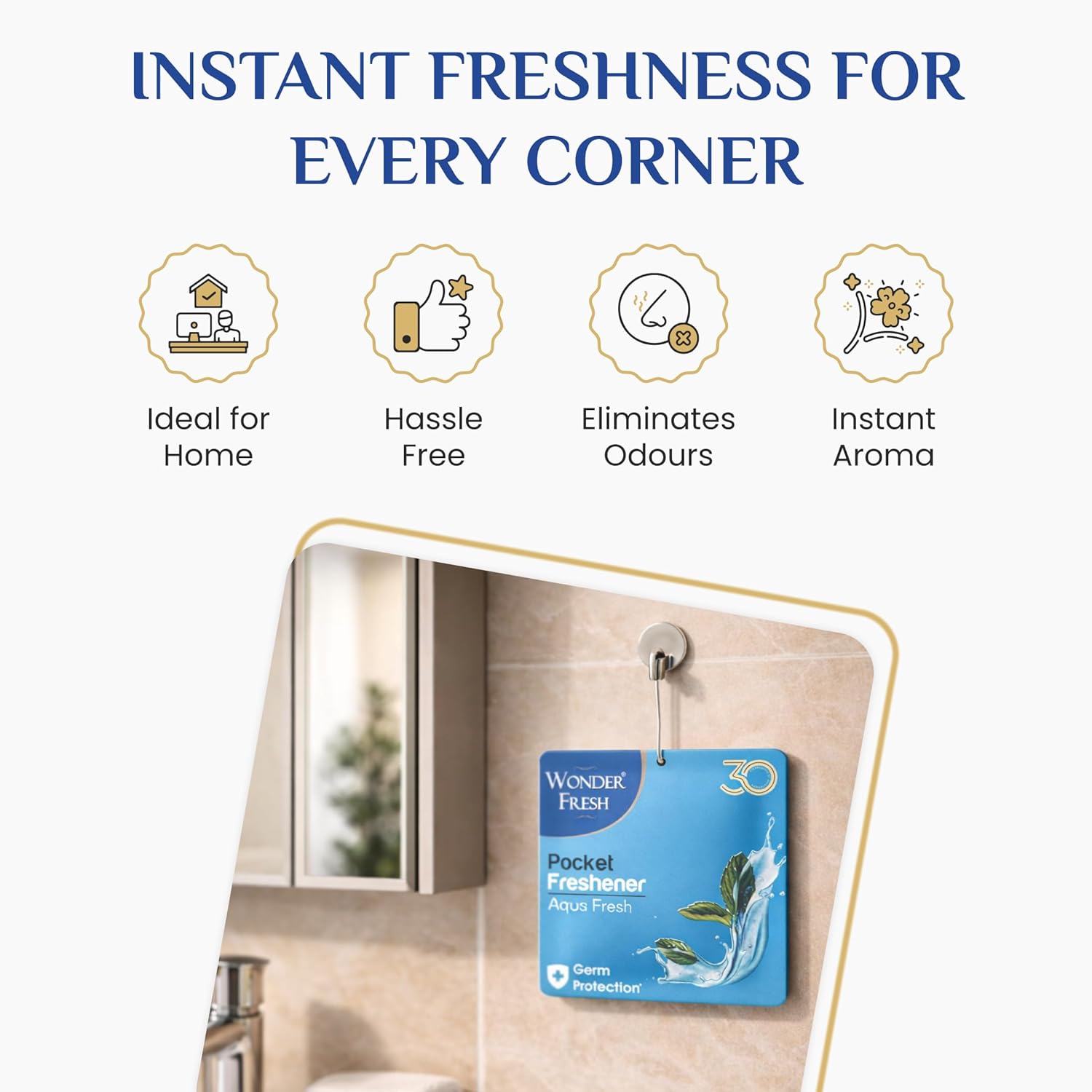 Wonder Fresh Pocket Freshener 10g - Aqua Fresh