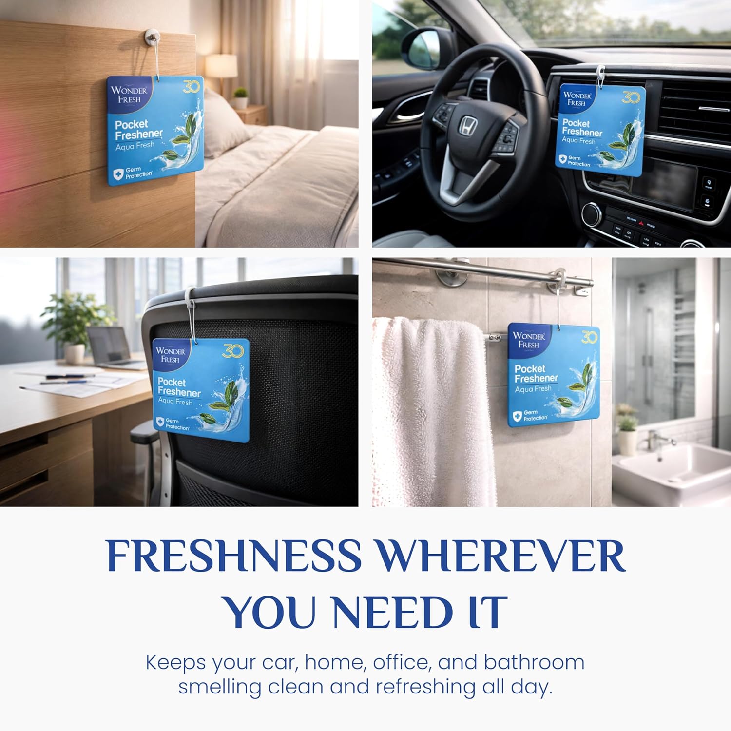 Wonder Fresh Pocket Freshener 10g - Aqua Fresh