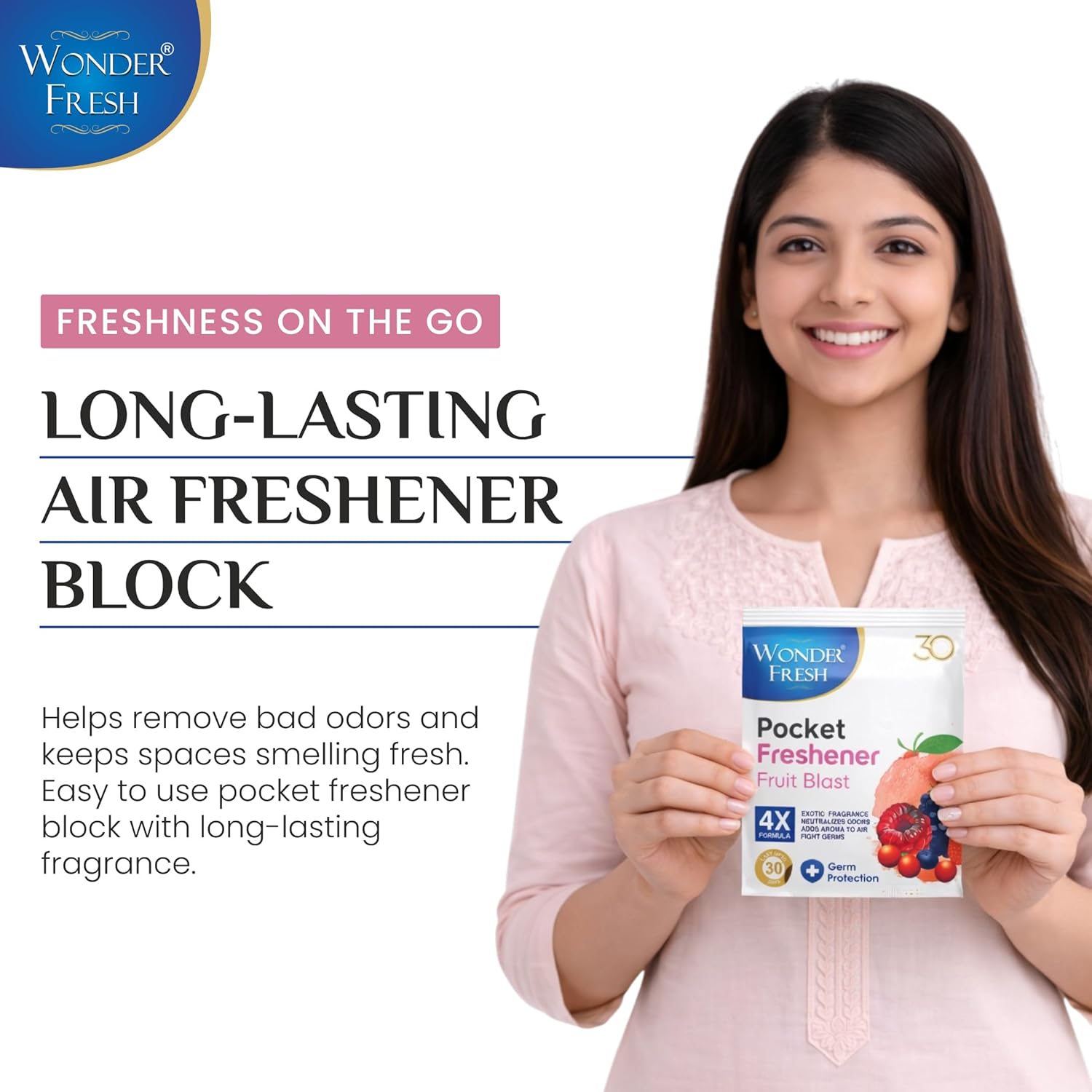 Wonder Fresh Pocket Freshener 10g - Fruit Blast