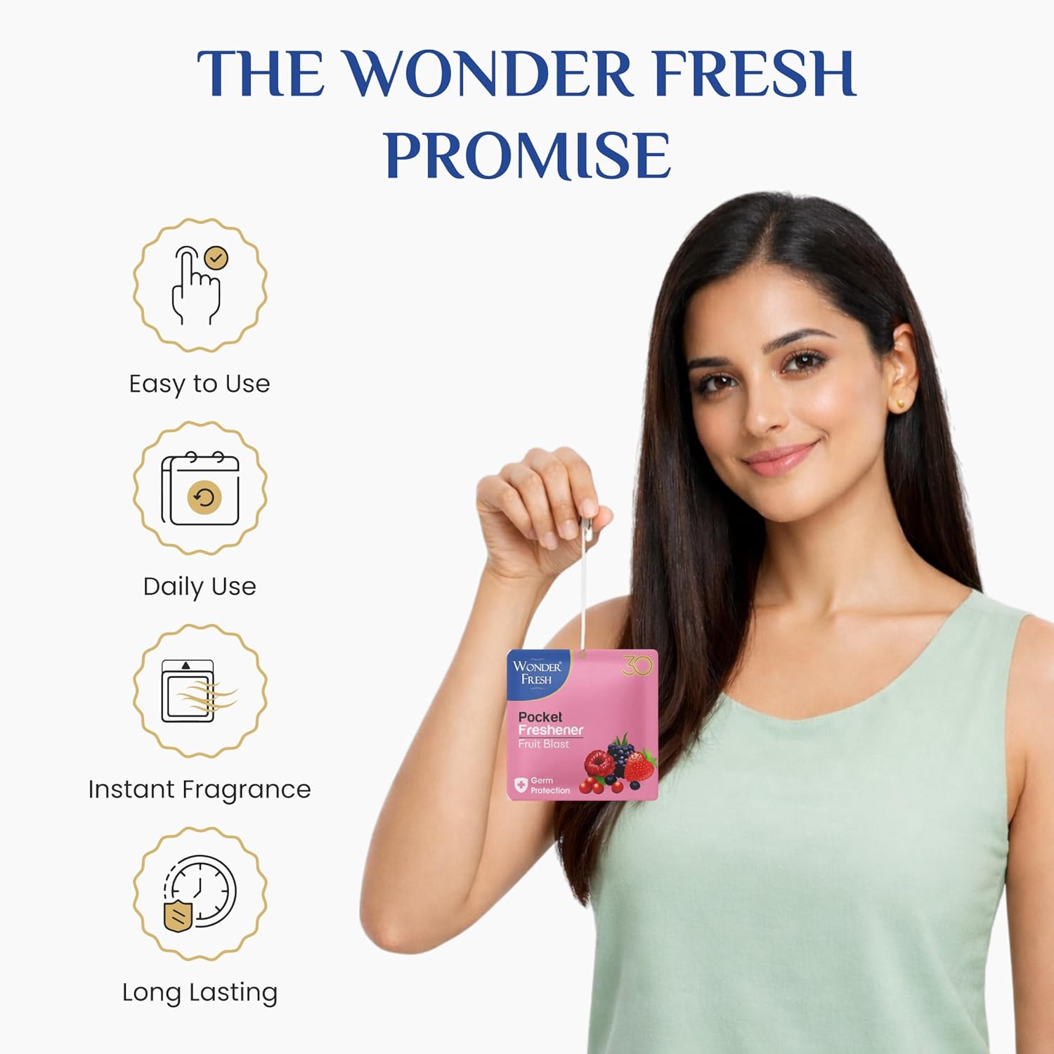 Wonder Fresh Pocket Freshener 10g - Fruit Blast