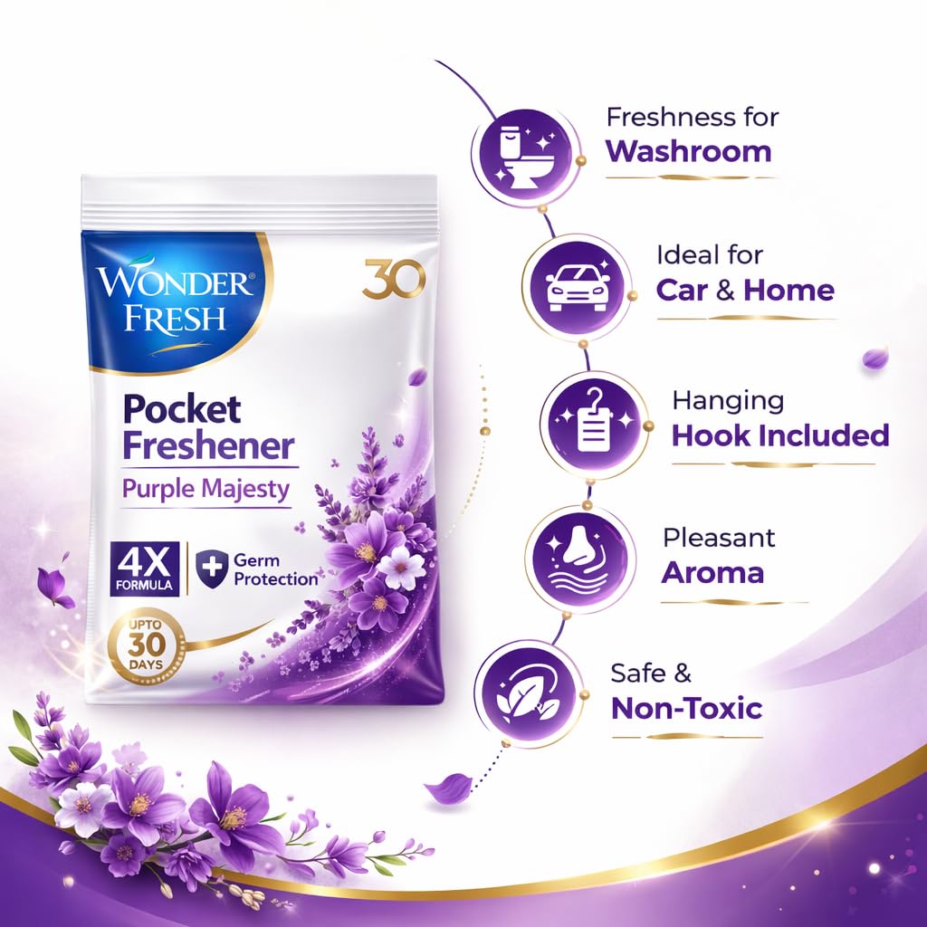 Wonder Fresh Pocket Freshener 10g - Purple Majesty